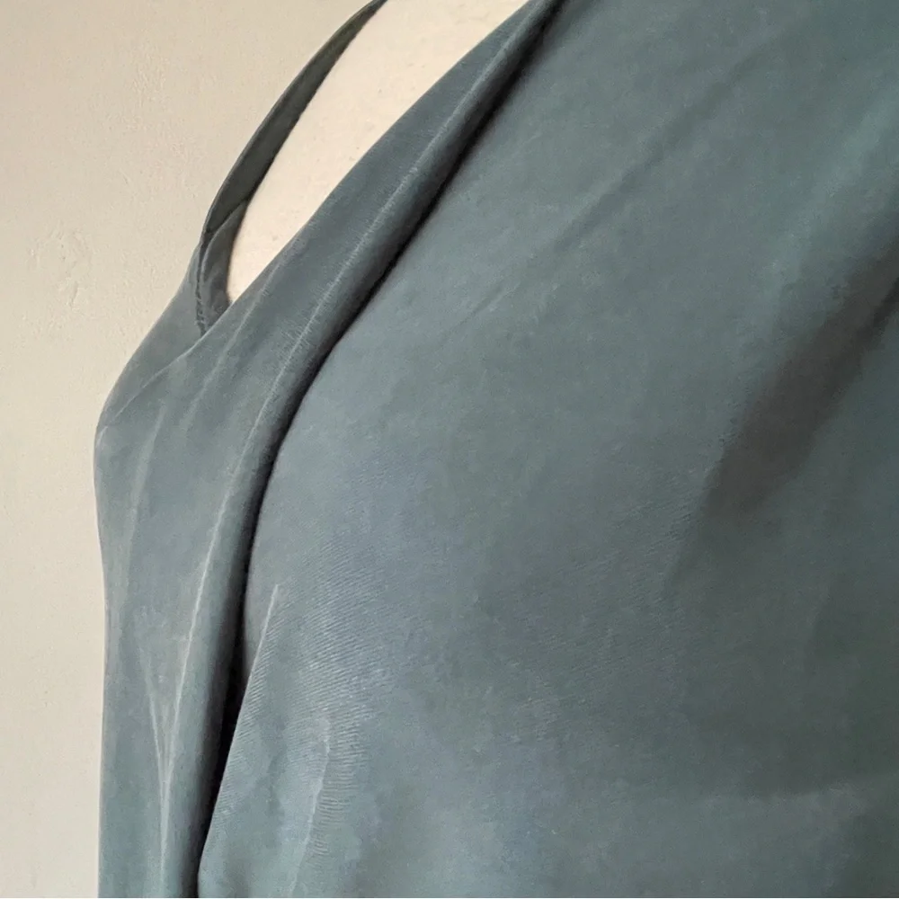 Cynthia Rowley Sage Green Cupro Wrap Dress 🌿Extra Small NWOT 🔥🔥 - Picture 8 of 12